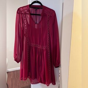 Romeo and Juliet Couture Red sheer dress